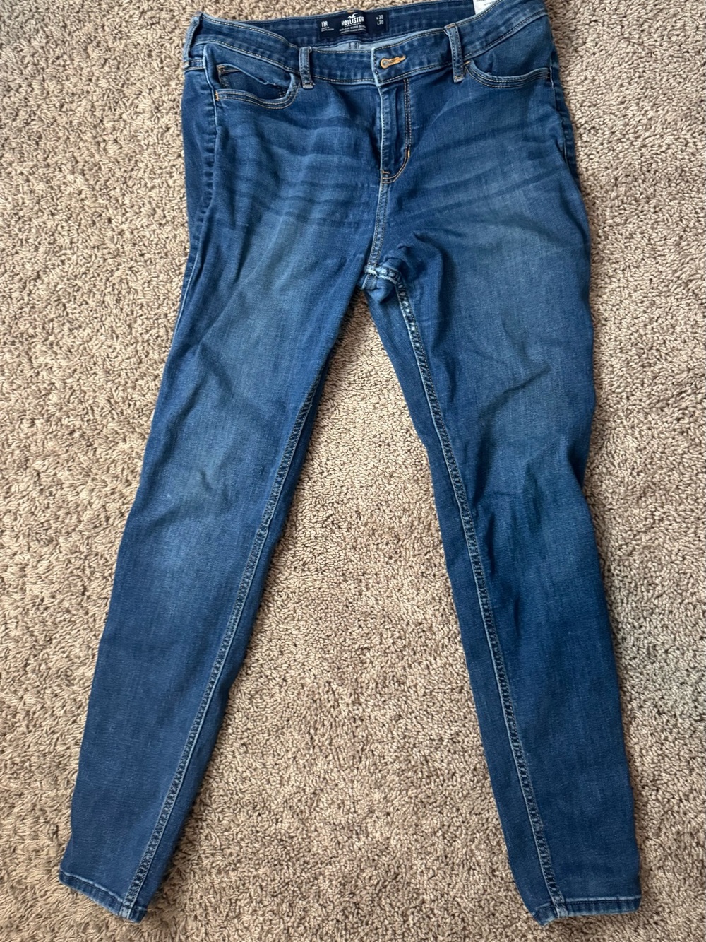 Hollister Women's Dark Blue Skinny Jeans